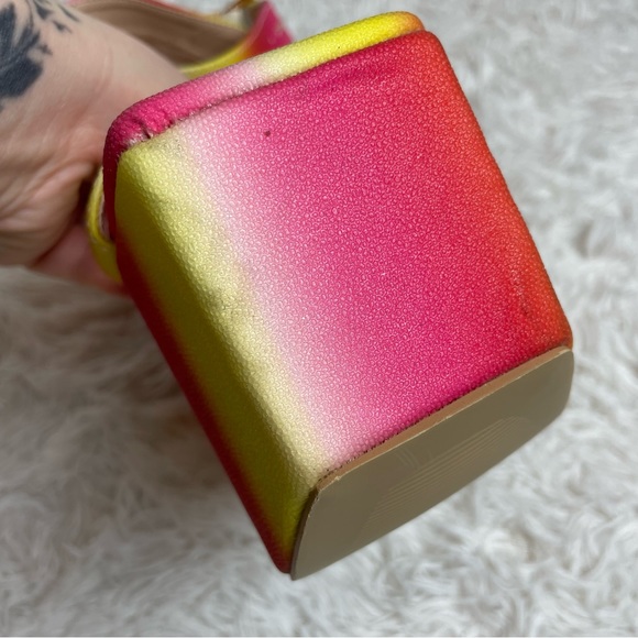 Ariyah Platform Heels Wedges Lemon Drop by Privileged Dolls Kill Ombré - Picture 12 of 16